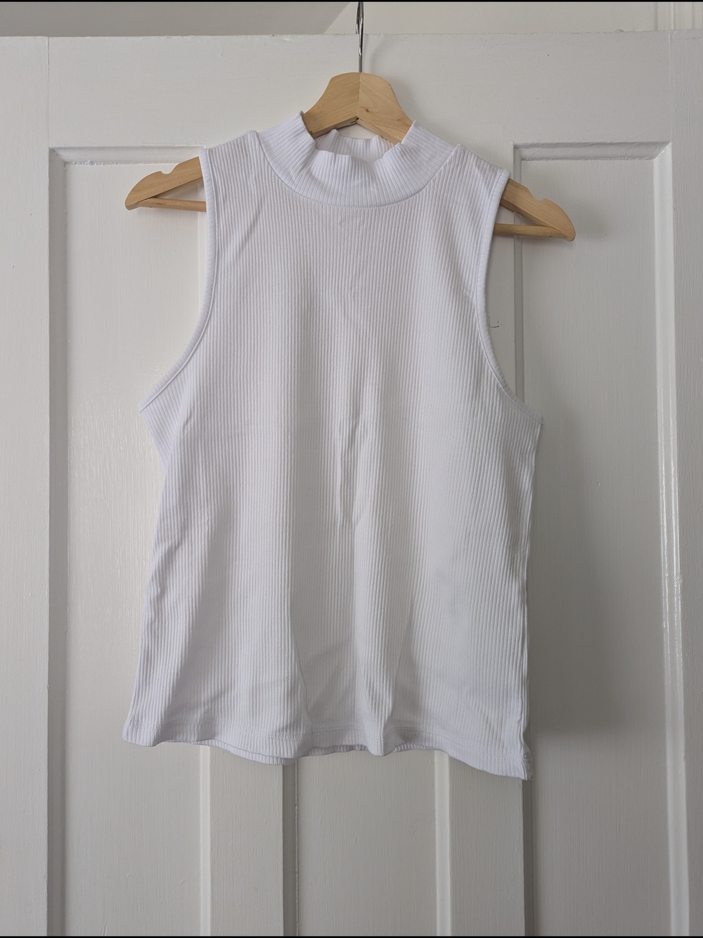 The Mockneck Tank Top in Bright White